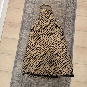 ASOS tiger print halter dress
